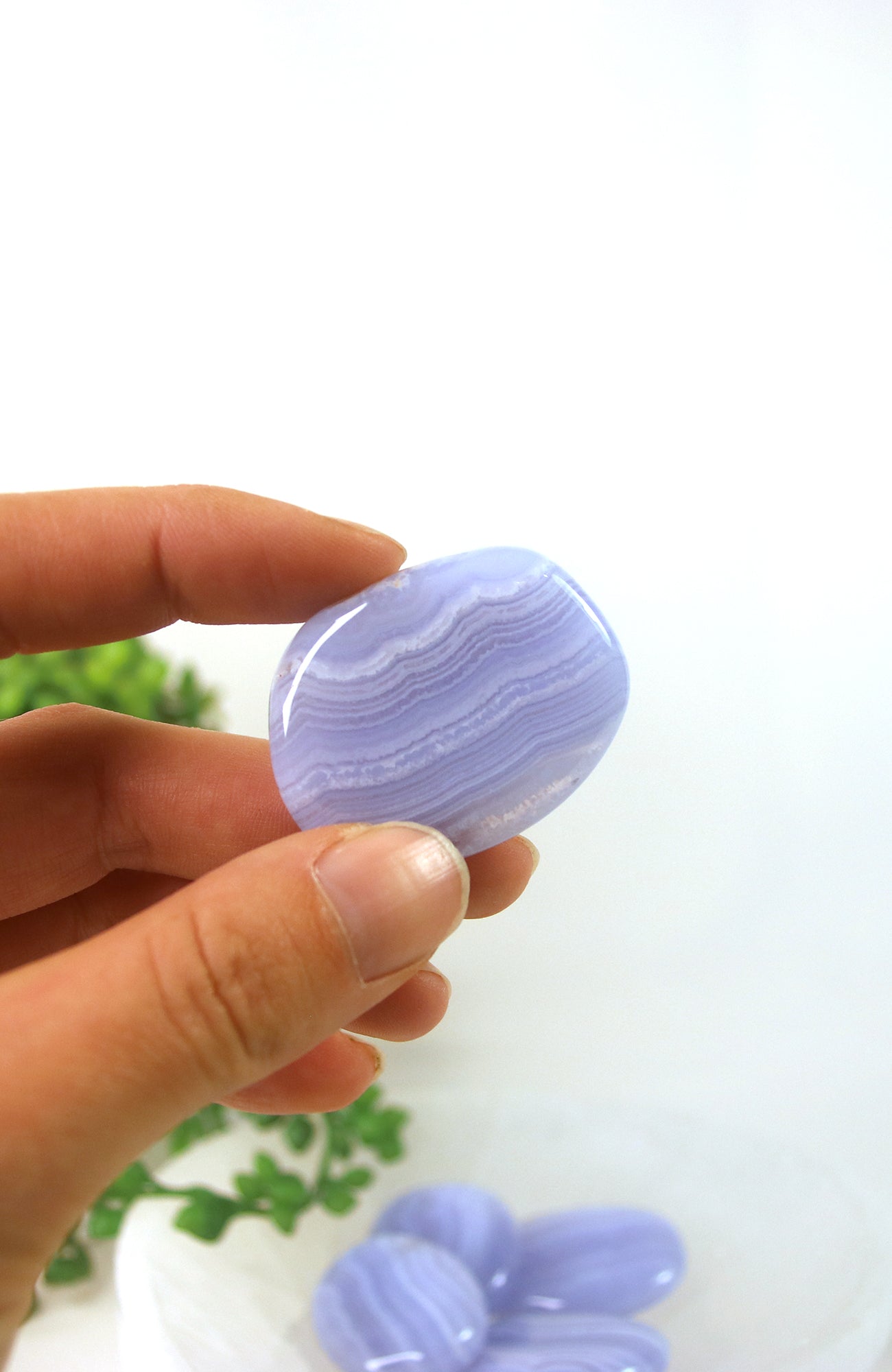 Blue Lace Agate Palmstone
